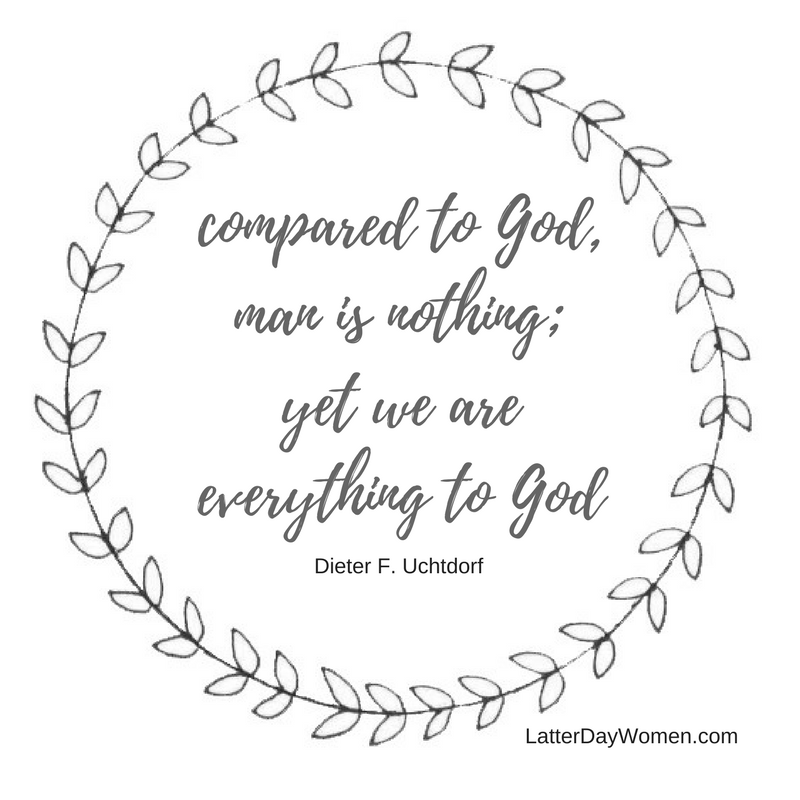 compared to God, man is nothing; yet we are everything to God